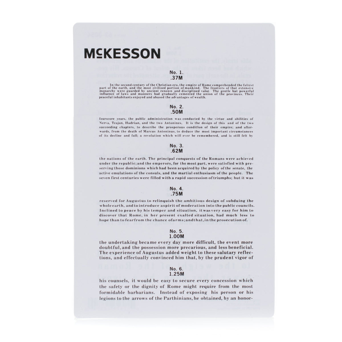 McKesson Jaeger Eye Test Chart-Vision Screening Card McKesson 12 Inch Distance Near Vision Testing