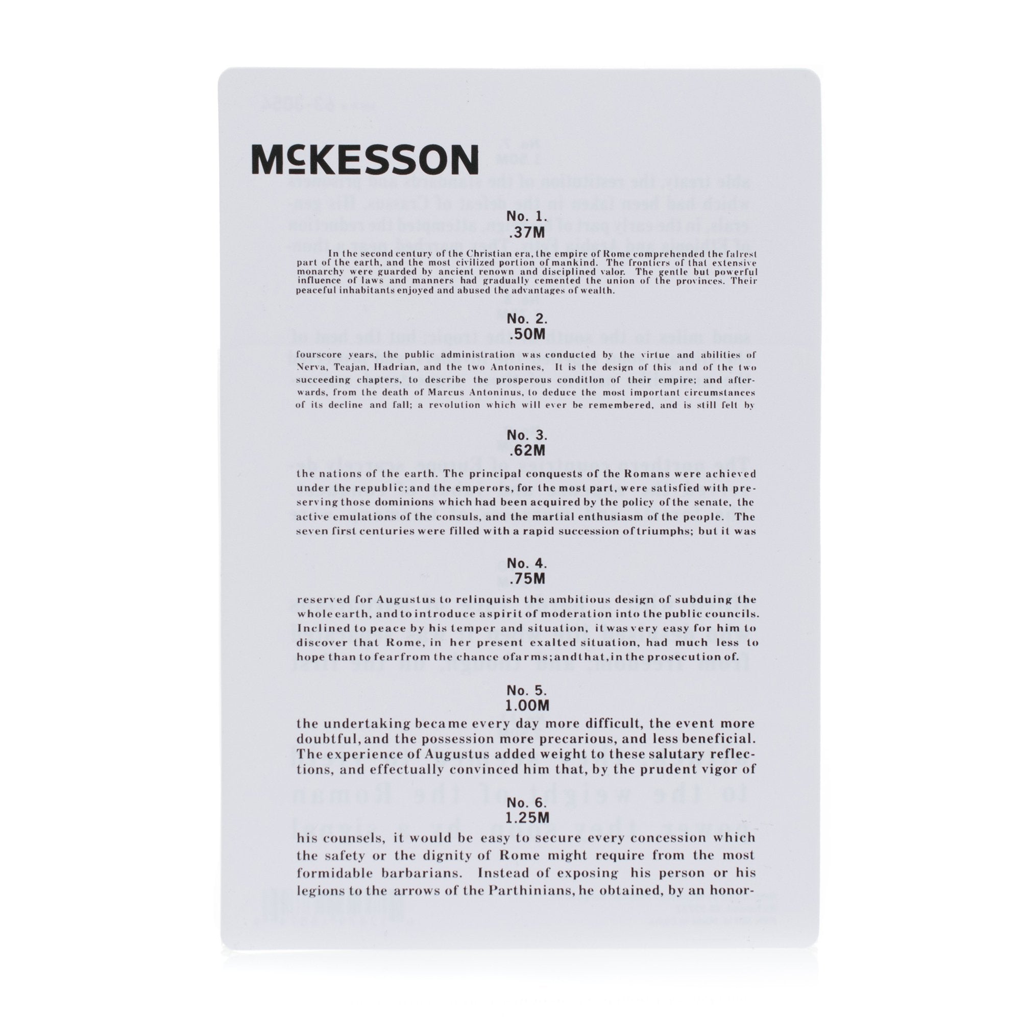 McKesson Jaeger Eye Test Chart-Vision Screening Card McKesson 12 Inch Distance Near Vision Testing