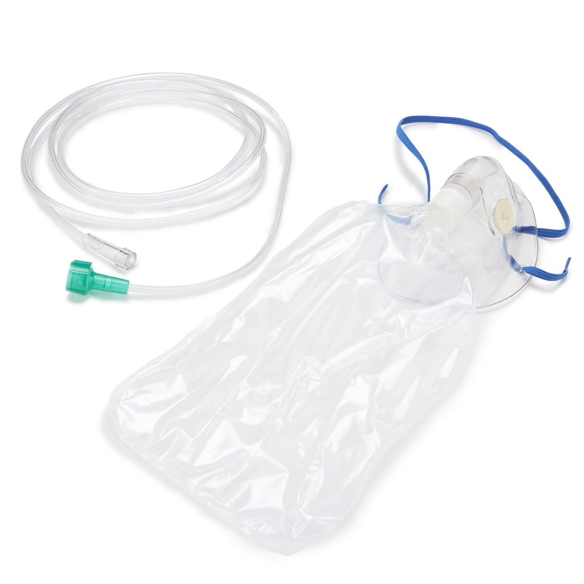 McKesson NonRebreather Oxygen Mask-NonRebreather Oxygen Mask McKesson Elongated Style Adult One Size Fits Most Adjustable Head Strap