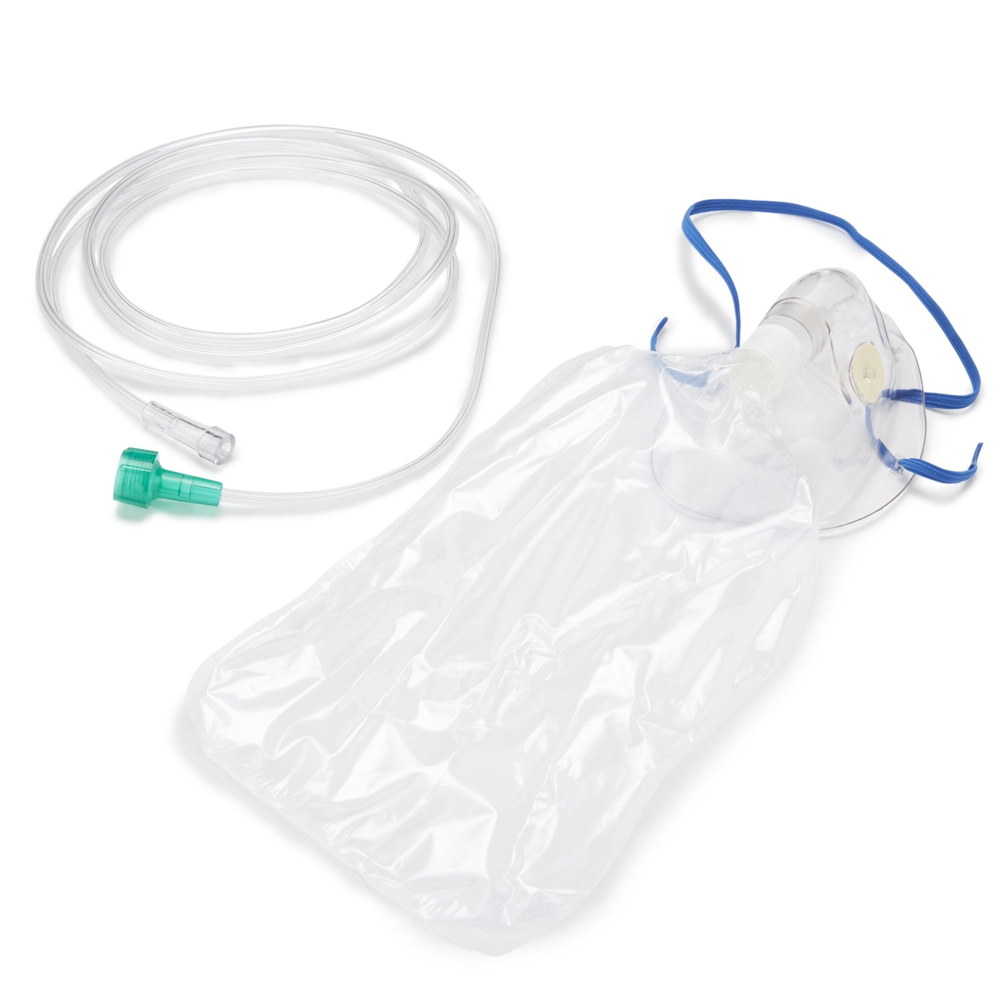 McKesson NonRebreather Oxygen Mask-NonRebreather Oxygen Mask McKesson Elongated Style Adult One Size Fits Most Adjustable Head Strap