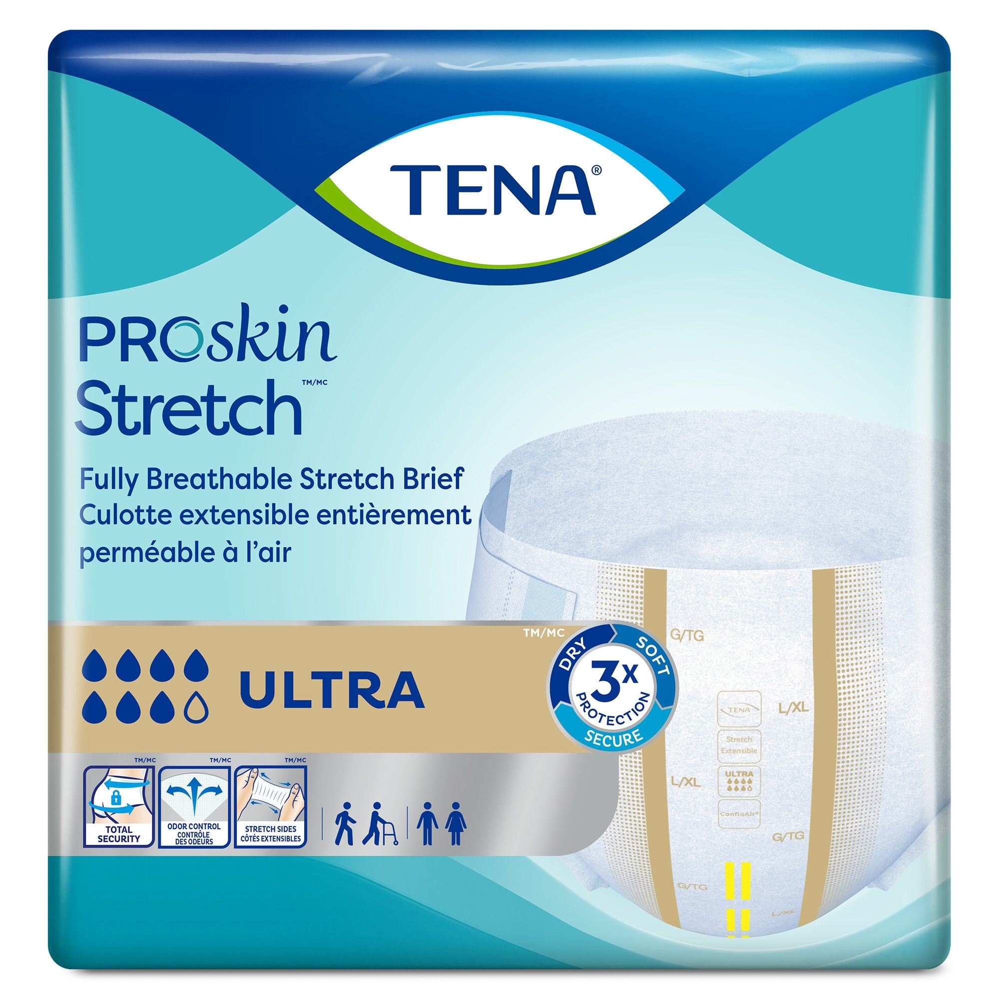 Tena® ProSkin Stretch™ Ultra Incontinence Brief, Large / Extra Large - Incontinence>Adult Briefs and Protective Undergarme...
