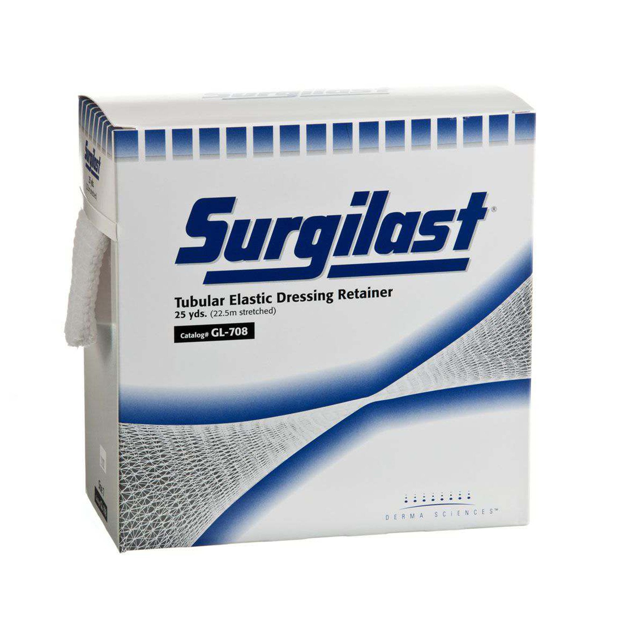 Surgilast Elastic Net Retainer Dressing, Size 7, 25 Yard-Elastic Net Retainer Dressing Surgilast Tubular Elastic 25 Yard Size 7 White Small Chest / Back / Perineum / Axilla NonSterile