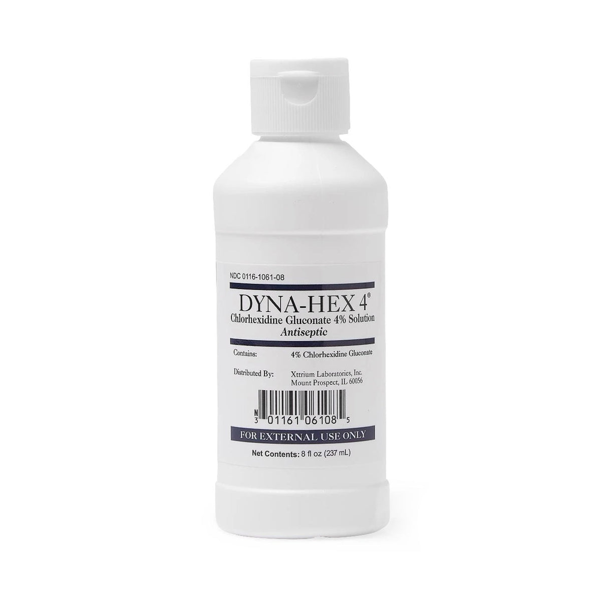 Dyna-Hex 4 Antiseptic Skin Cleanser, 8 oz.-Surgical Scrub Solution Dyna-Hex 4 8 oz. Bottle 4% Strength CHG (Chlorhexidine Gluconate) NonSterile