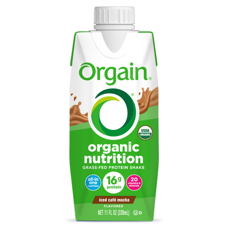 Oral Supplement Orgain® Organic Nutrition™ Shake Iced Café Mocha Flavor Liquid 11 oz. Carton - Nutritionals and Feeding Su...