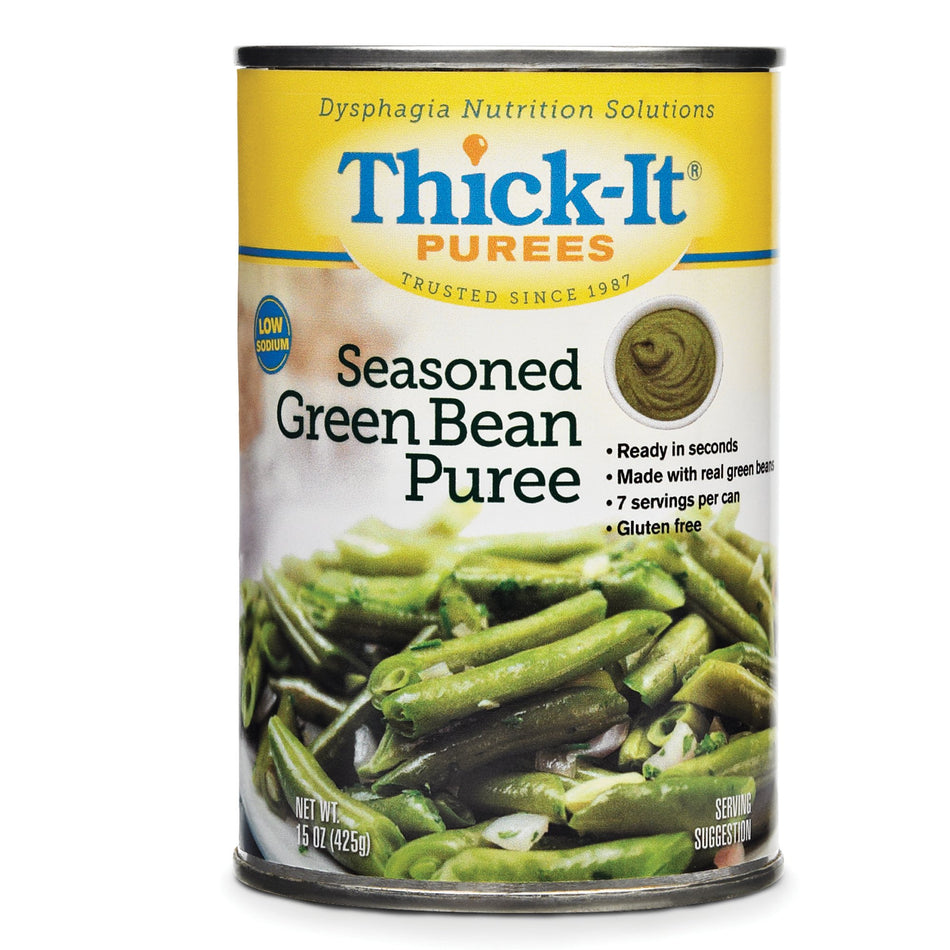 Thick-It Seasoned Green Bean Pure, 15-ounce Can-Thickened Food Thick-It 15 oz. Can Seasoned Green Bean Flavor Puree IDDSI Level 4 Extremely Thick/Pureed