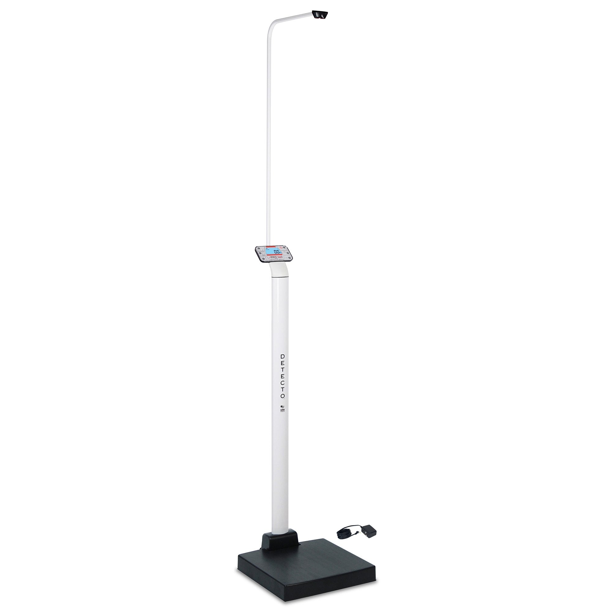 Detecto Digital Scale-Physician Scale Detecto Digital Display 660 lbs. / 300 kg Capacity Black / White AC Adapter / Battery Operated