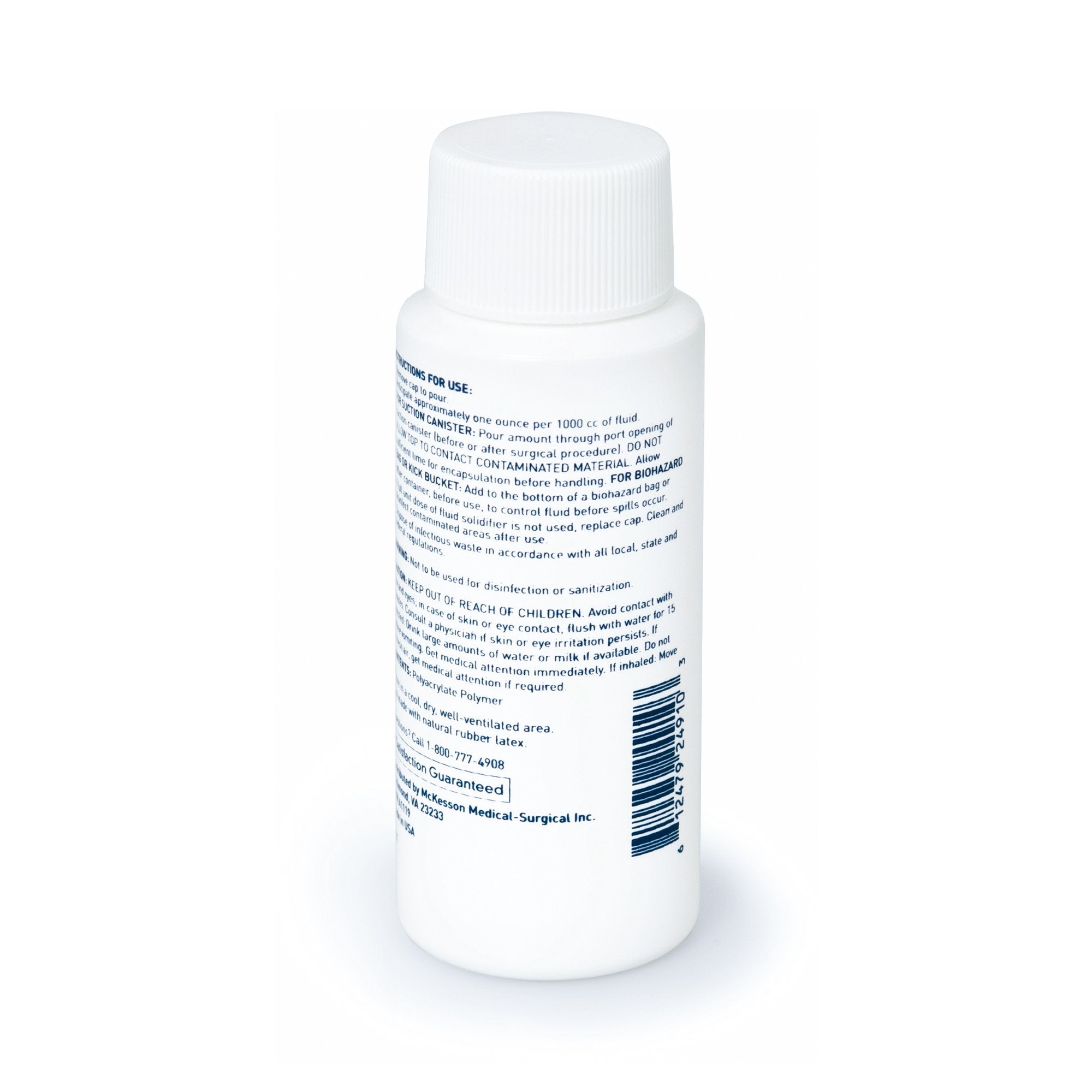 McKesson Fluid Solidifier, Screw Top Bottle, 750 mL-Fluid Solidifier McKesson 750 cc Screw Top Bottle 21 Gram