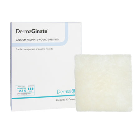DermaGinate Alginate Dressing, 2 x 2 inch-Alginate Dressing DermaGinate 2 X 2 Inch Square