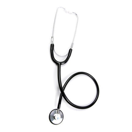 McKesson General Exam Stethoscope-General Exam Stethoscope McKesson Black 1-Tube 21 Inch Tube Single Sided Chestpiece
