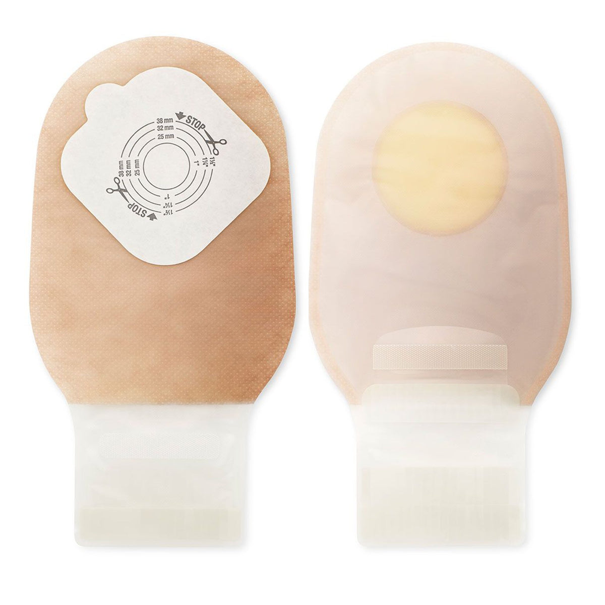 Pouchkins One-Piece Drainable Transparent Ostomy Pouch, 6 Inch Length, 38 mm Stoma-Ostomy Pouch Pouchkins One-Piece System 6-1/2 Inch Length Trim To Fit 38 mm Stoma Drainable