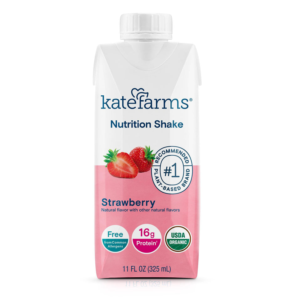 Kate Farms® Nutrition Shake, Strawberry, 11-ounce carton - Nutritionals and Feeding Supplies>Nutritionals>Oral Supplements...