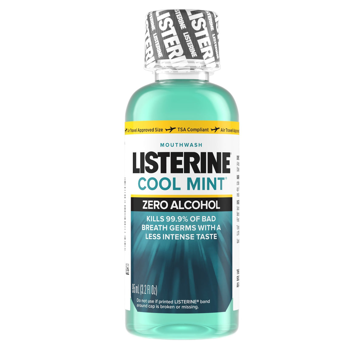Listerine Zero Clean Mint Mouthwash, 3.2 oz. Bottle-Mouthwash Listerine Zero 3.2 oz. Clean Mint Flavor