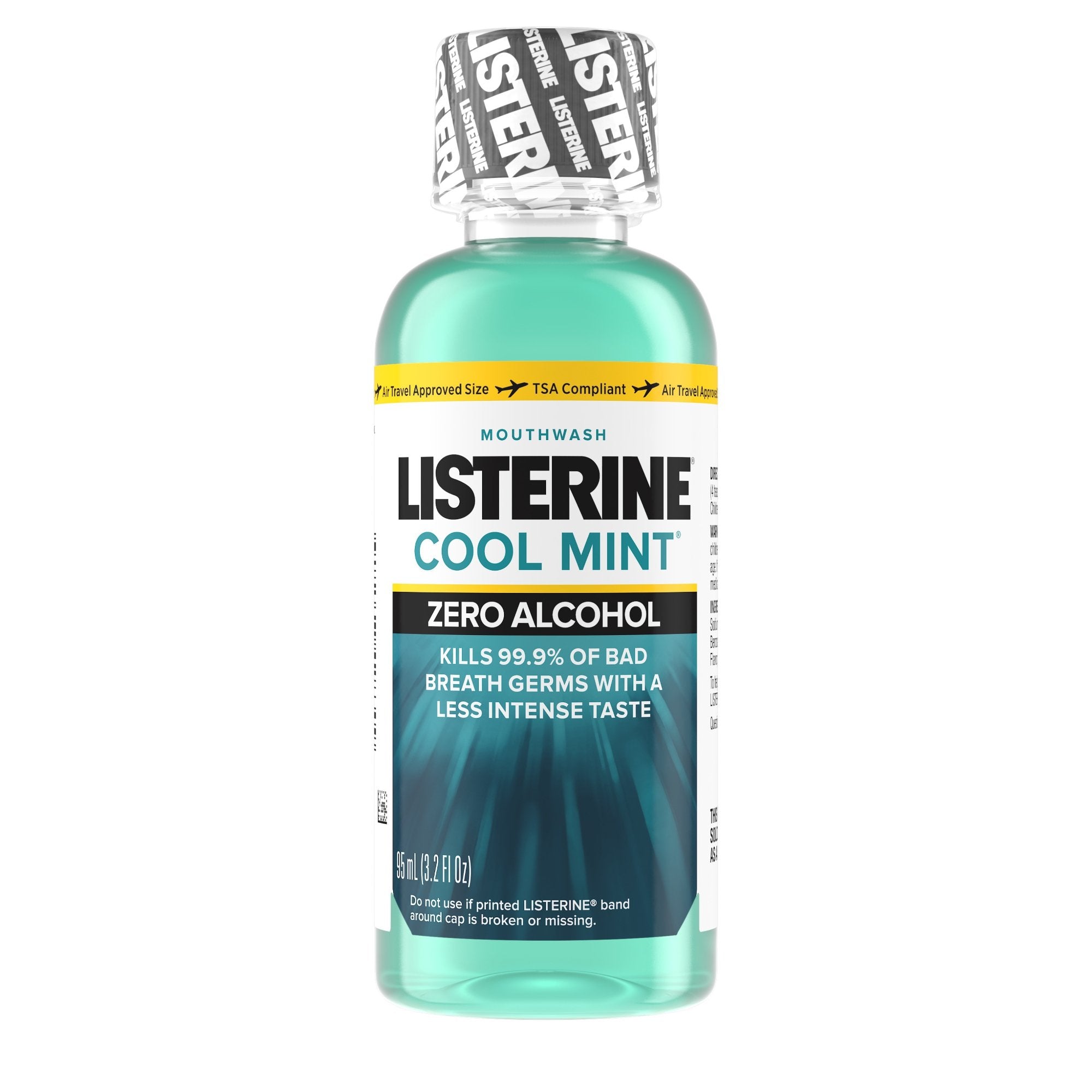Listerine Zero Clean Mint Mouthwash, 3.2 oz. Bottle-Mouthwash Listerine Zero 3.2 oz. Clean Mint Flavor