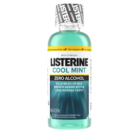 Listerine Zero Clean Mint Mouthwash, 3.2 oz. Bottle-Mouthwash Listerine Zero 3.2 oz. Clean Mint Flavor