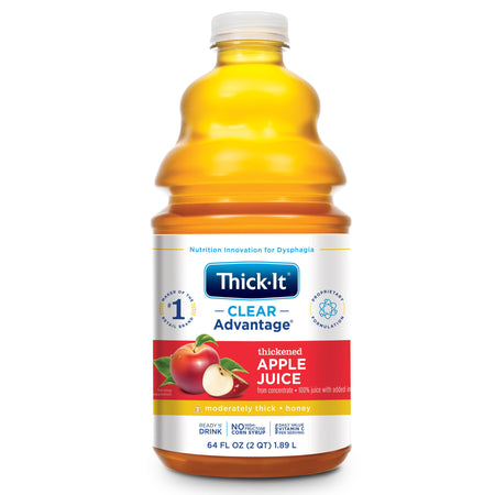 Thick-It Clear Advantage Honey Consistency Thickened Beverage, 64-ounce Bottle-Thickened Beverage Thick-It Clear Advantage 64 oz. Bottle Apple Flavor Liquid IDDSI Level 3 Moderately Thick/Liquidized