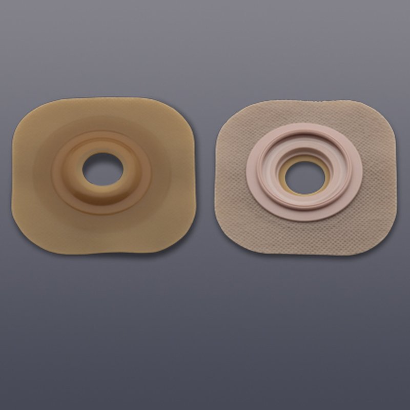 New Image Flextend Colostomy Barrier With 1 Inch Stoma Opening-"Ostomy Barrier New Image Flextend Precut, Extended Wear Without Tape 57 mm Flange Red Code System Hydrocolloid 1-1/4 Inch Opening"