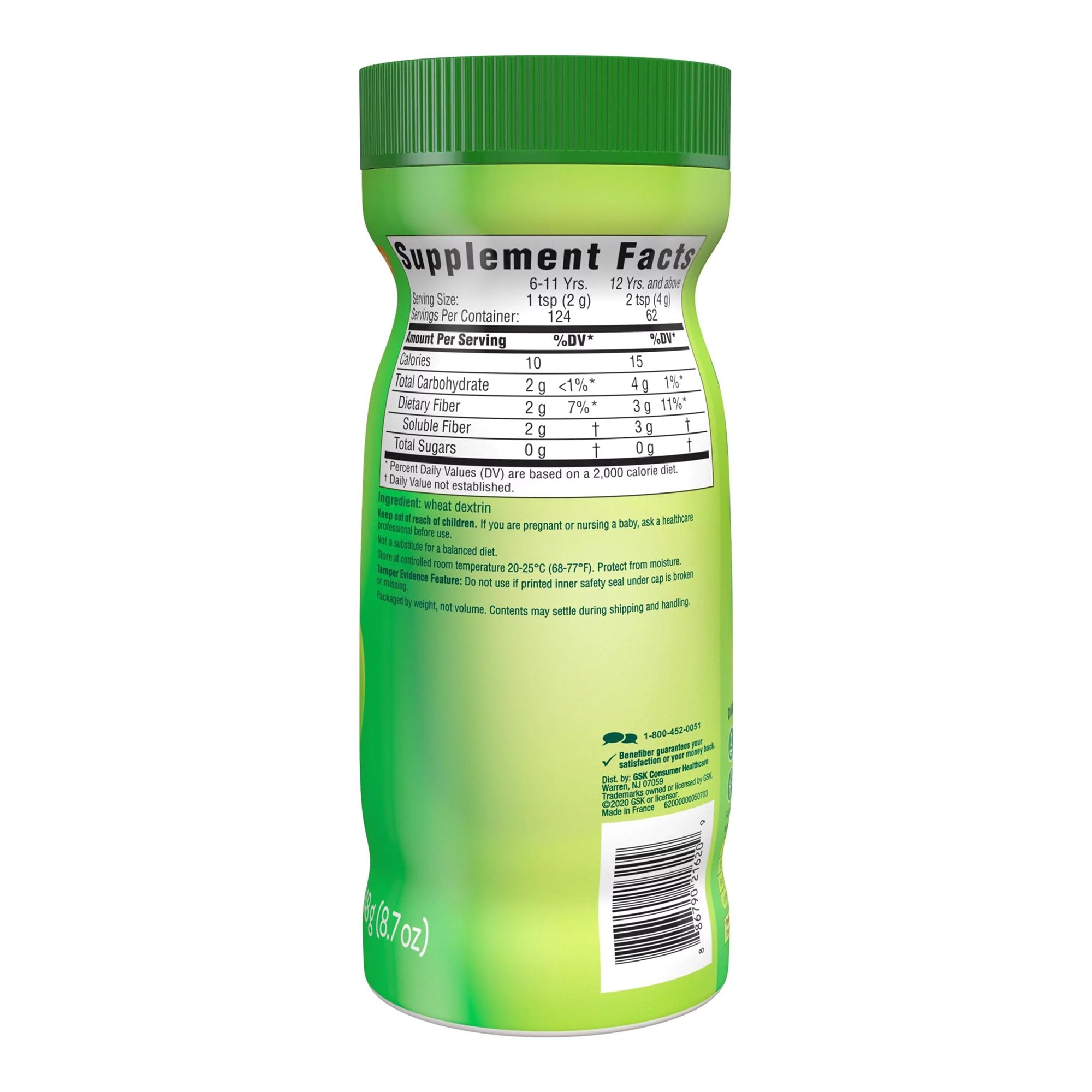 Benefiber Prebiotic Fiber Supplement, 8.7-ounce bottle-Oral Supplement Benefiber Unflavored Powder 8.7 oz. Bottle