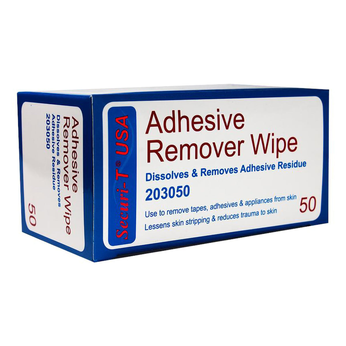 Genairex Securi-T USA Adhesive Remover, 1 x 3 Inch Wipe-Adhesive Remover Securi-T Wipe 50 per Pack