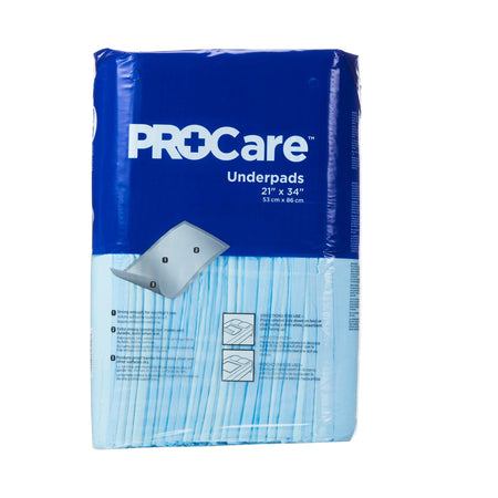 ProCare Incontinence Underpads, Moisture-Proof, Absorbent, Comfortable, Blue - Incontinence>Underpads - First Quality Prod...