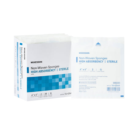 McKesson Sterile Nonwoven Sponge, 4 x 4 Inch, Four Ply - Wound Care>General Wound Care>General Purpose Dressings>Gauze Dre...
