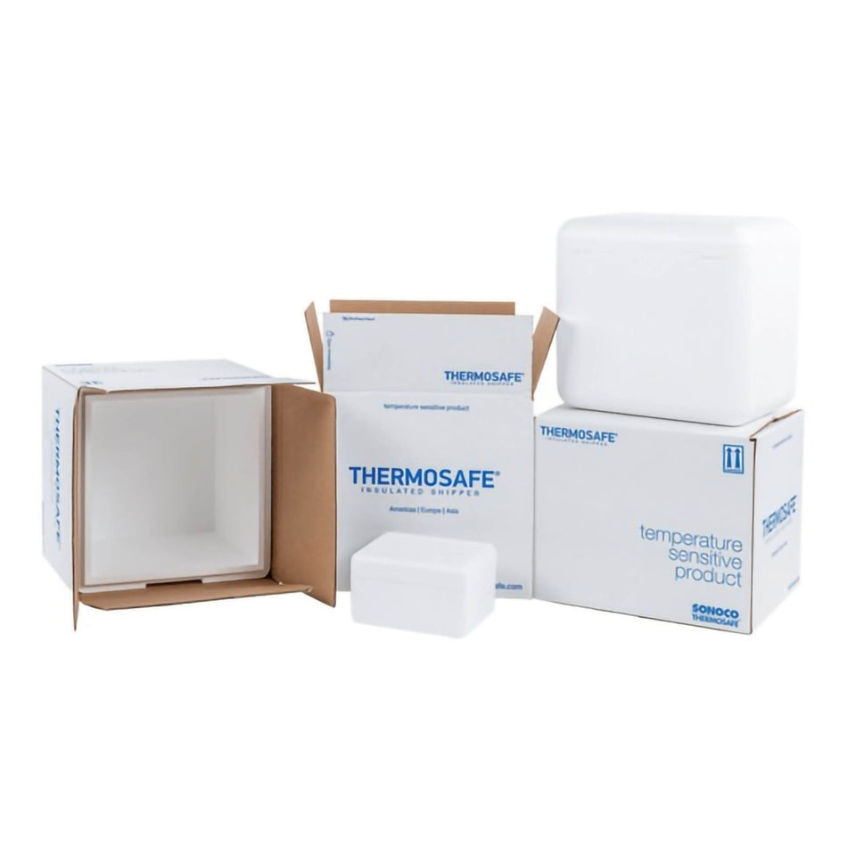 Thermosafe Insulated Shipper-"Insulated Shipper ThermoSafe 11-5/8 X 10 X 8-5/8 Inch Inner,15-1/4X 13-1/4X 12-1/8 Inch Outer"