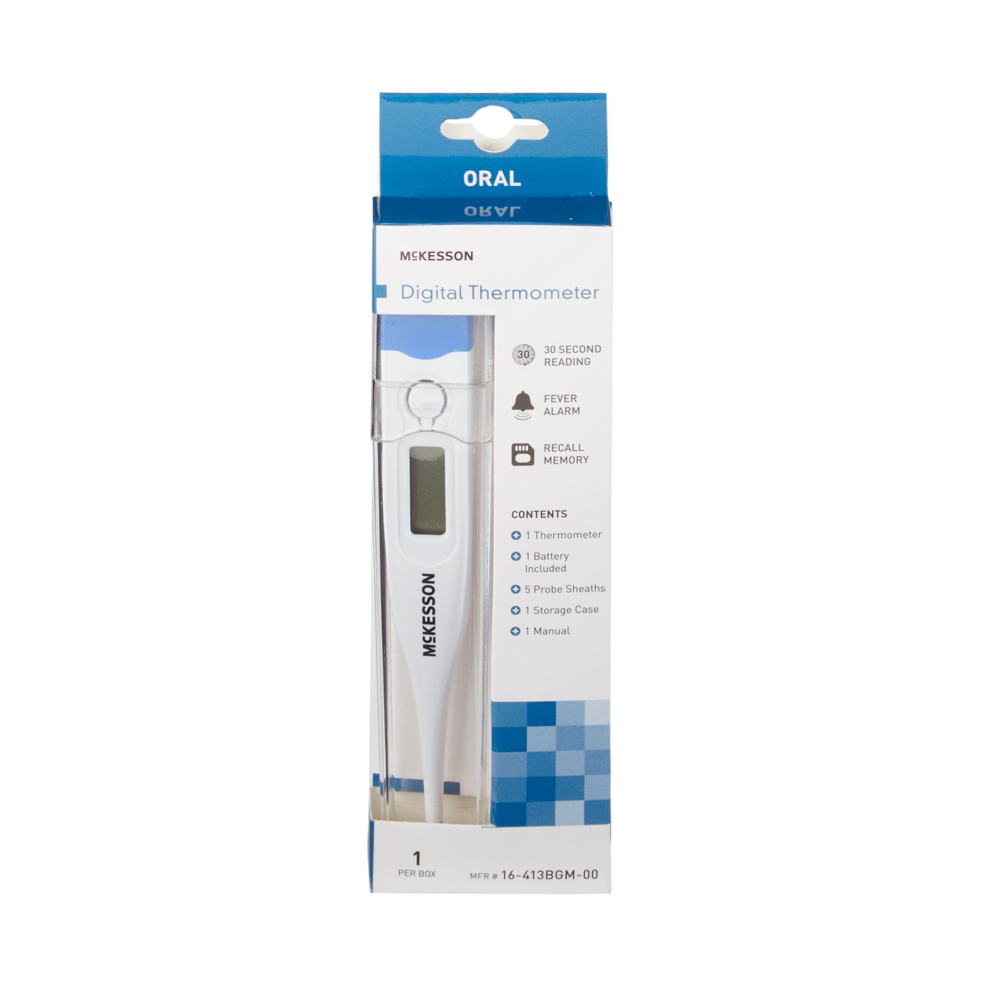 McKesson entrust Digital Oral Thermometer-Digital Stick Thermometer McKesson Oral Probe Handheld