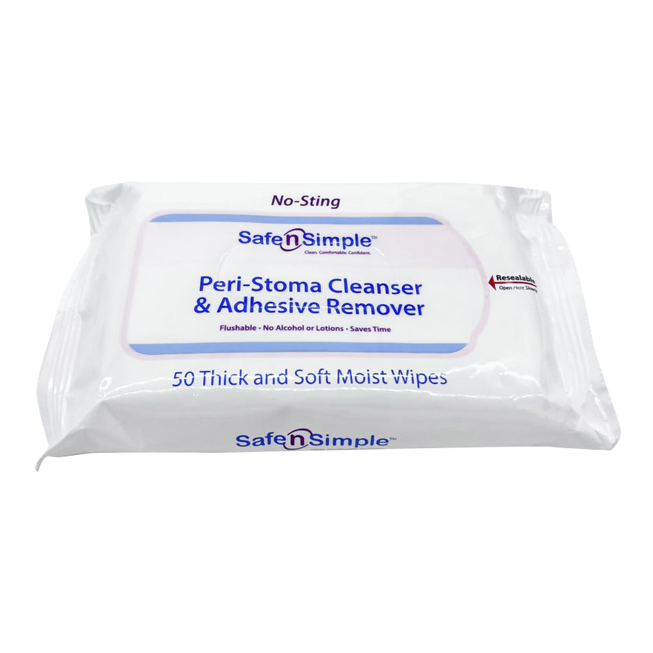 Safe n Simple� Adhesive Remover Wipes-Adhesive Remover Safe n Simple� Wipe 50 per Pack