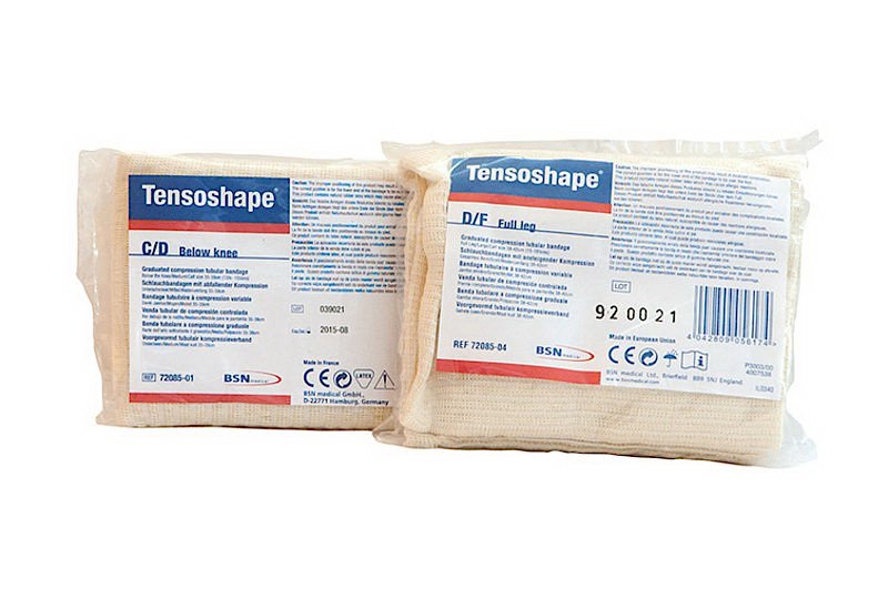 Tensoshape� Pull On Elastic Tubular Support Bandage, Small-Elastic Tubular Support Bandage Tensoshape� 12-1/2 Inch X 14 Foot Below Knee Pull On Tan NonSterile Small Size B / C Standard Compression