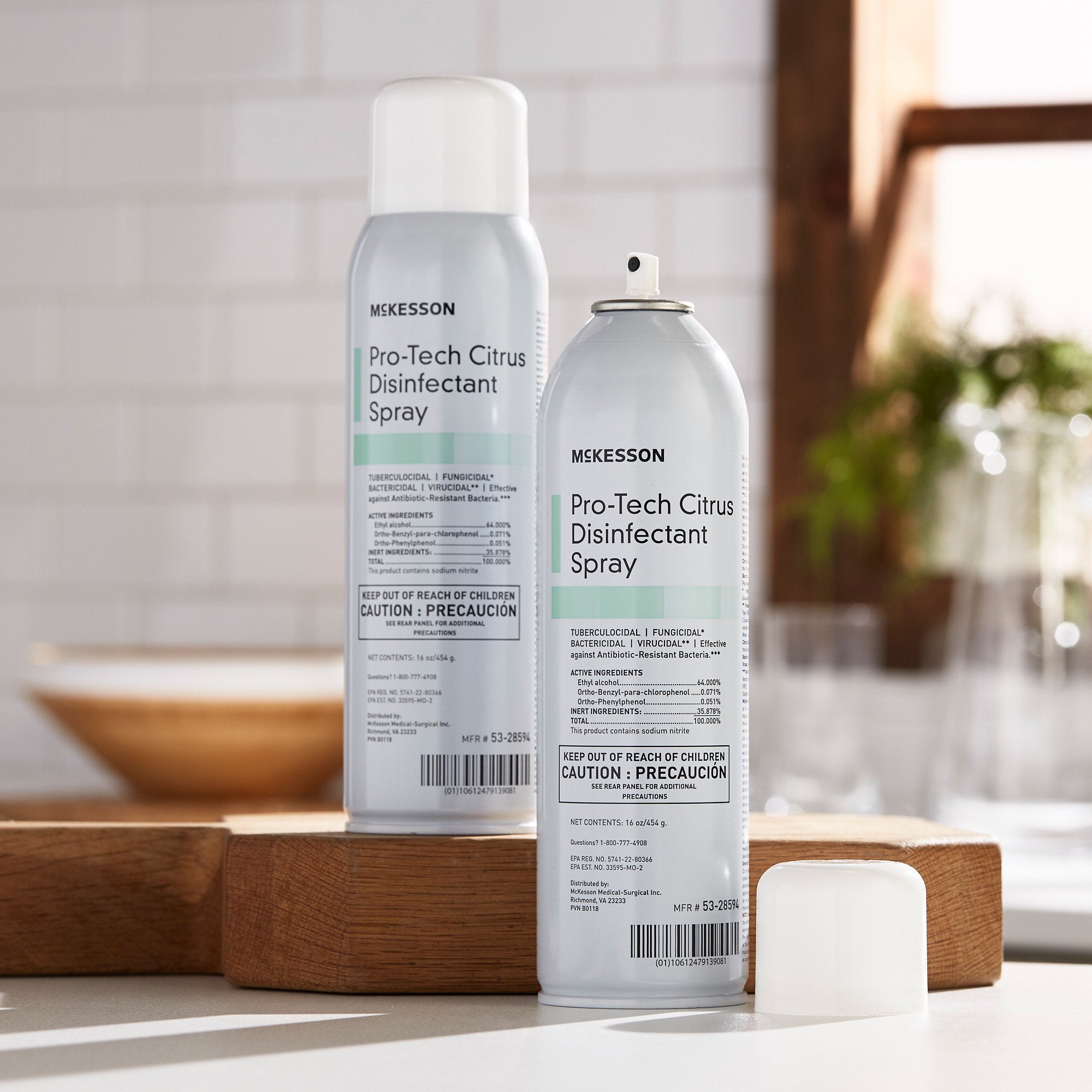 McKesson Pro-Tech Surface Disinfectant Cleaner Alcohol-Based Liquid, Non-Sterile, 16 oz, Can, Citrus Scent-McKesson Pro-Tech Surface Disinfectant Cleaner Alcohol Based Aerosol Spray Liquid 16 oz. Can Citrus Scent NonSterile