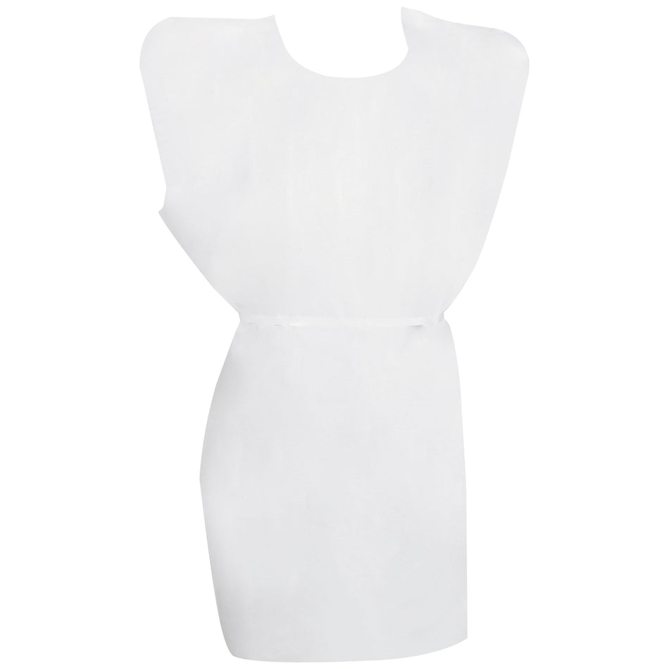 McKesson Patient Exam Gown, One Size Fits Most, White-Patient Exam Gown McKesson One Size Fits Most White Disposable