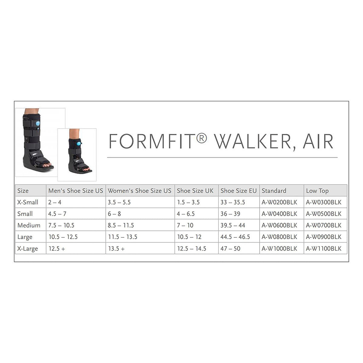 Ossur Equalizer Standard Height Air Walker® Walker Boot, Medium