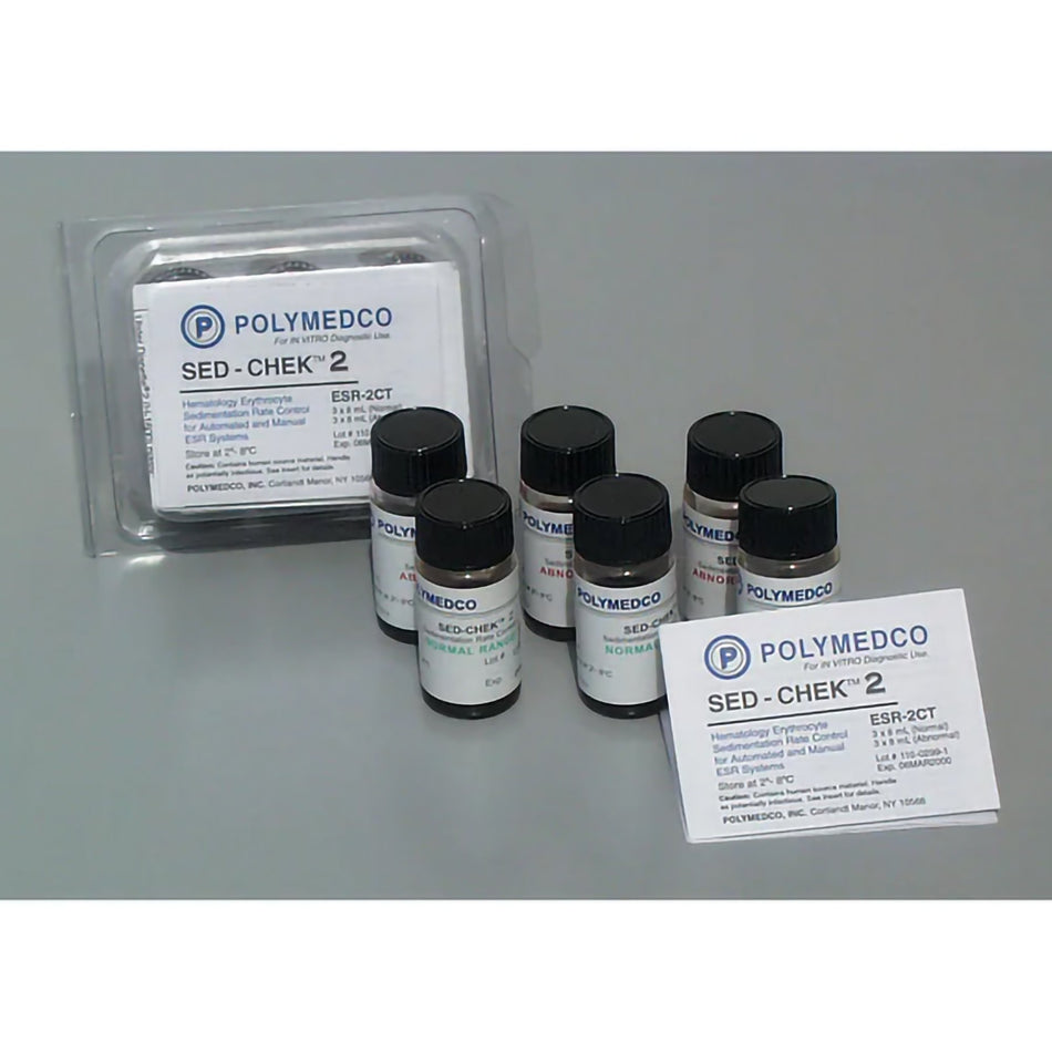 Sed-Chek 2 Control Set for use with Sedimat and Manual procedures, Two Levels-Hematology Control Set Sed-Chek 2 2 Levels 6 X 8 mL
