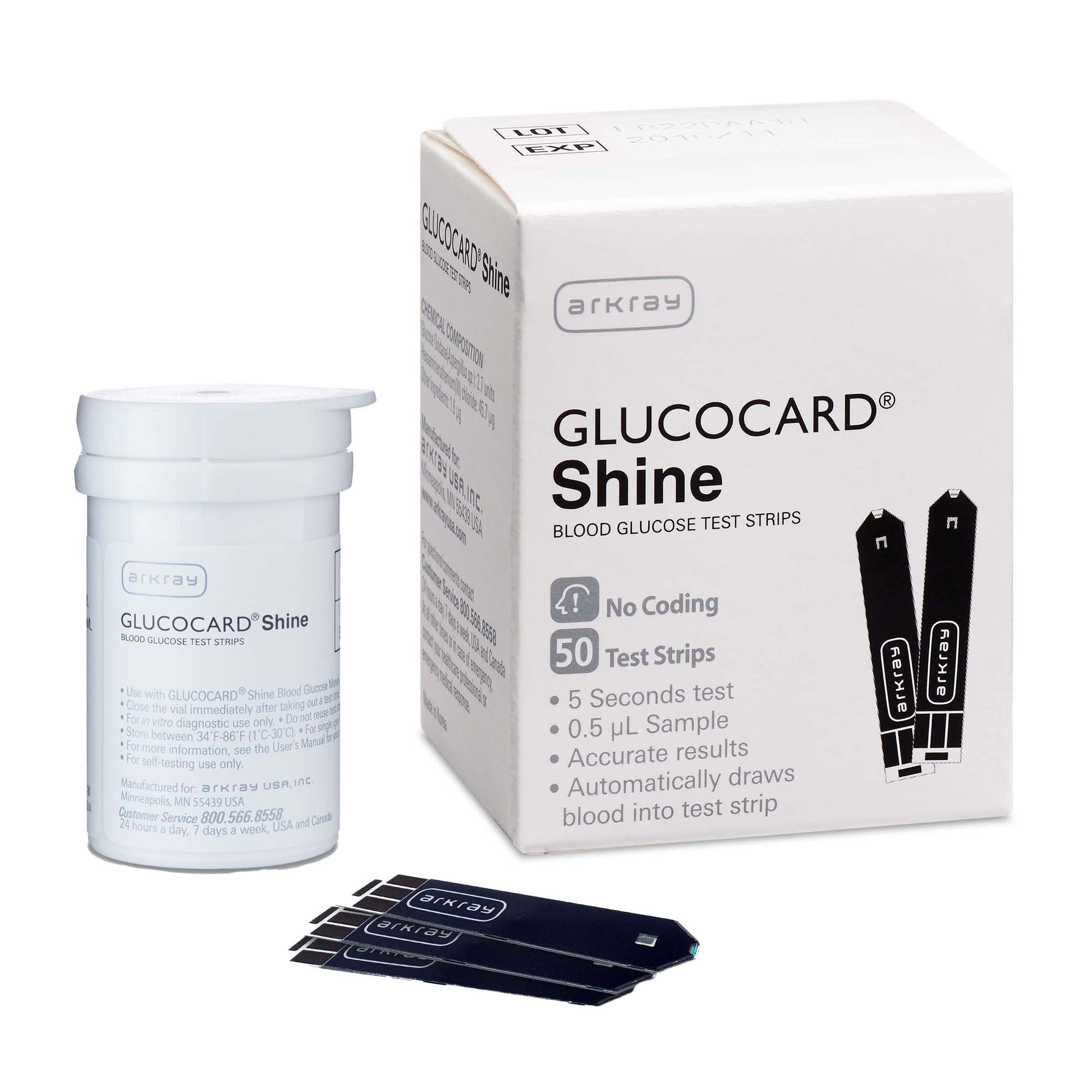 Glucocard Shine Blood Glucose Test Strip-Blood Glucose Test Strips Glucocard Shine 50 Strips per Pack