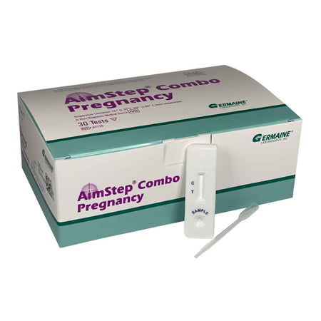 AimStep Combo hCG Pregnancy Fertility Reproductive Health Test Kit-Reproductive Health Test Kit AimStep Combo hCG Pregnancy Test 30 Tests CLIA Waived Sample Dependent