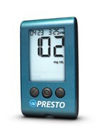 Wavesense Presto Blood Glucose Meter Kit-Blood Glucose Meter Wavesense Presto 3 to 12 Second Results Stores up to 7 Results No Coding Required
