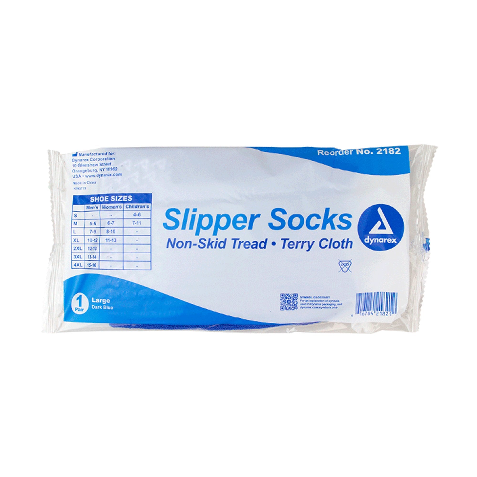 Dynarex Single Tread Slipper Socks, Large-Slipper Socks Dynarex Unisex Adult Large Single Tread Single Patient Use Blue