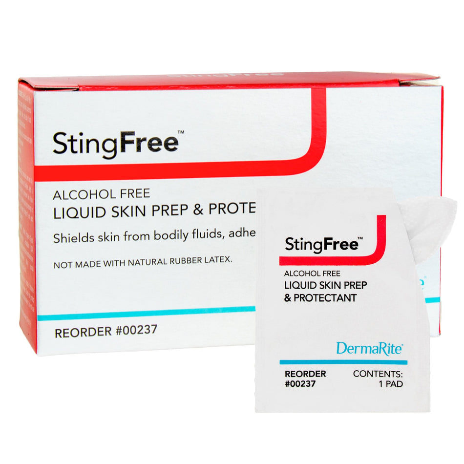StingFree Skin Barrier Wipe Nonsterile, Alcohol-Free, 2 oz-Skin Barrier Wipe StingFree� Alcohol-Free Liquid Skin Prep & Shield Hexamethyldisiloxane / Decamethylcyclopentasiloxane Individual Packet NonSterile
