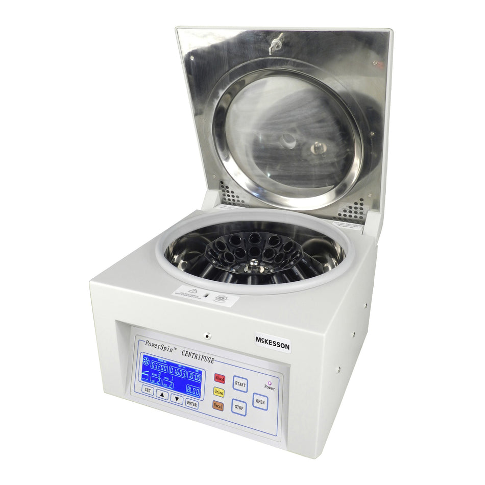 McKesson Fixed Angle Centrifuge-"Fixed Angle Centrifuge McKesson 24 Place Fixed Angle Rotor Digital variable speed control with speed range from 500 RPM to 4,000 RPM"