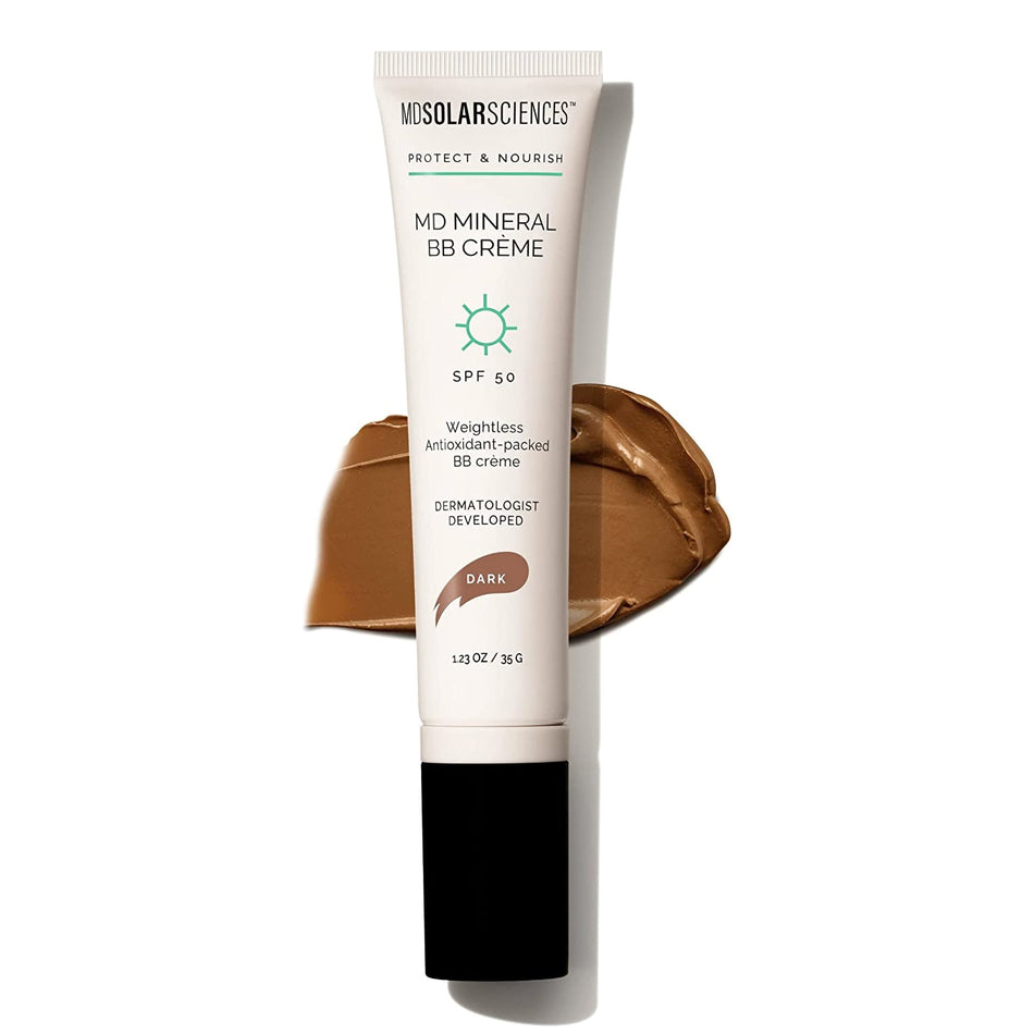 MDSolarsciences MD Mineral BB Crme SPF 50, Dark-Makeup with Sunscreen MDSolarsciences MD Mineral BB Crme SPF 50 Cream 1.23 oz. Tube
