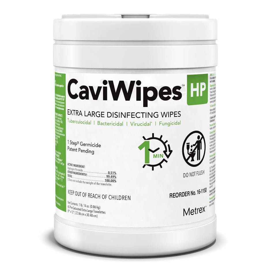 CaviWipes™ HP Extra Large Disinfecting Wipes, 65 ct. - Housekeeping>Cleaners and Disinfectants - Metrex Research