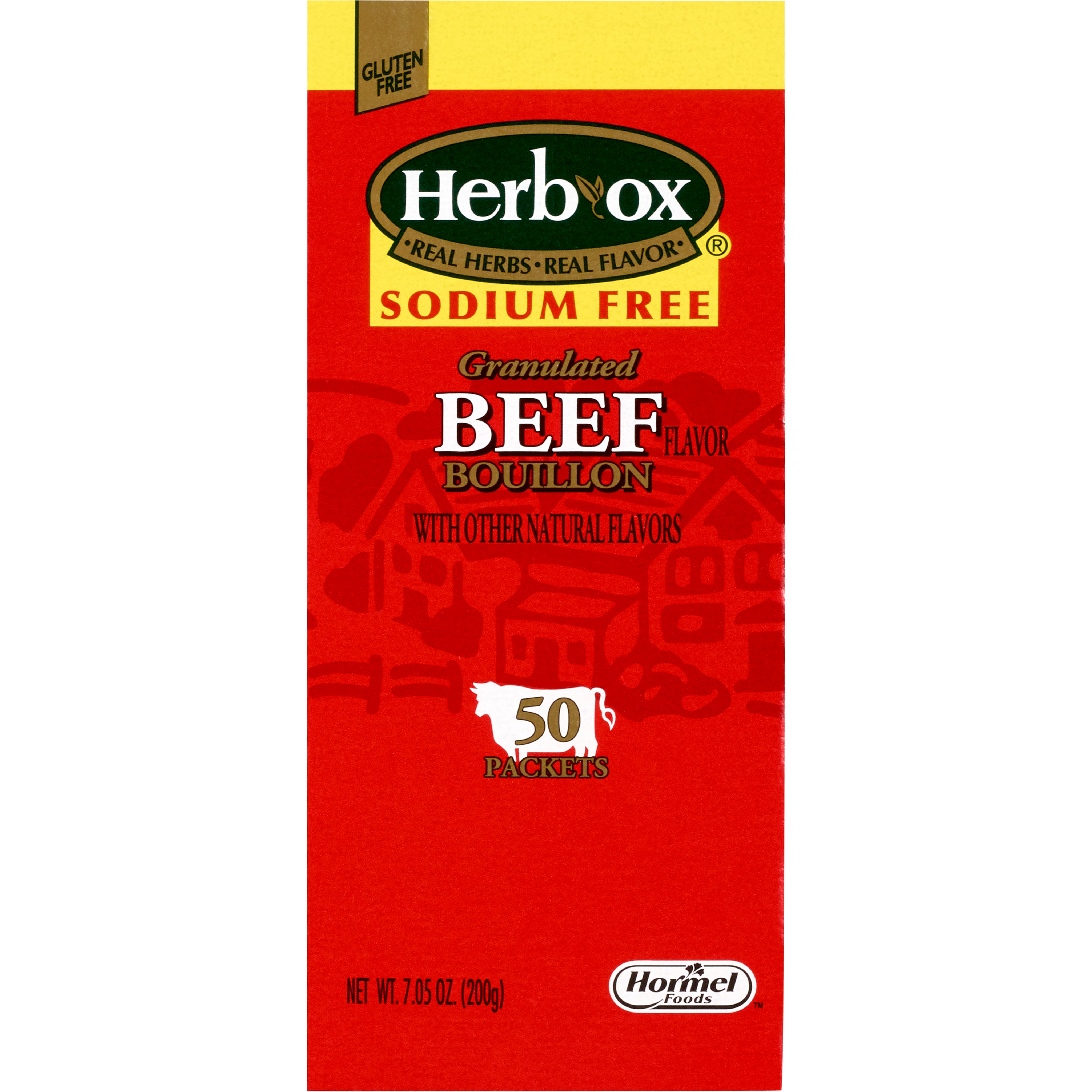 Herb-Ox Beef Bouillon Sodium Free Instant Broth-Instant Broth Herb-Ox Sodium Free Beef Flavor Bouillon Flavor Liquid 7.5 oz. Individual Packet