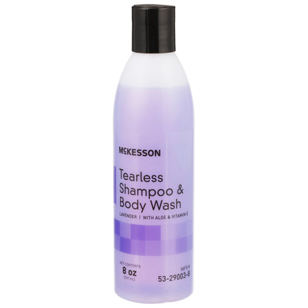 McKesson Lavender Scented Shampoo and Body Wash-Tearless Shampoo and Body Wash McKesson 8 oz. Flip Top Bottle Lavender Scent