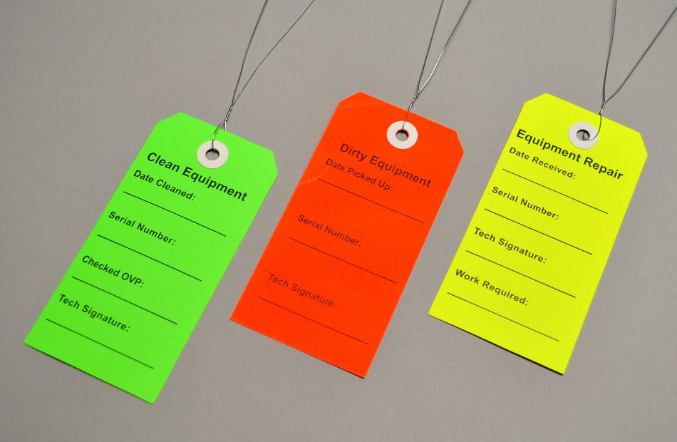 Elkay Equipment Tags-Equipment Tag For DME/HME Equipment Multicolored 2-5/16 X 4-3/4 Inch Card Stock 750 per Case