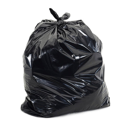 Colonial Bag Extra Heavy Duty Trash Bag, Black, 33 gal.-Trash Bag Colonial Bag 33 gal. Black HDPE 16 Mic. 33 X 40 Inch X-Seal Bottom Coreless Roll