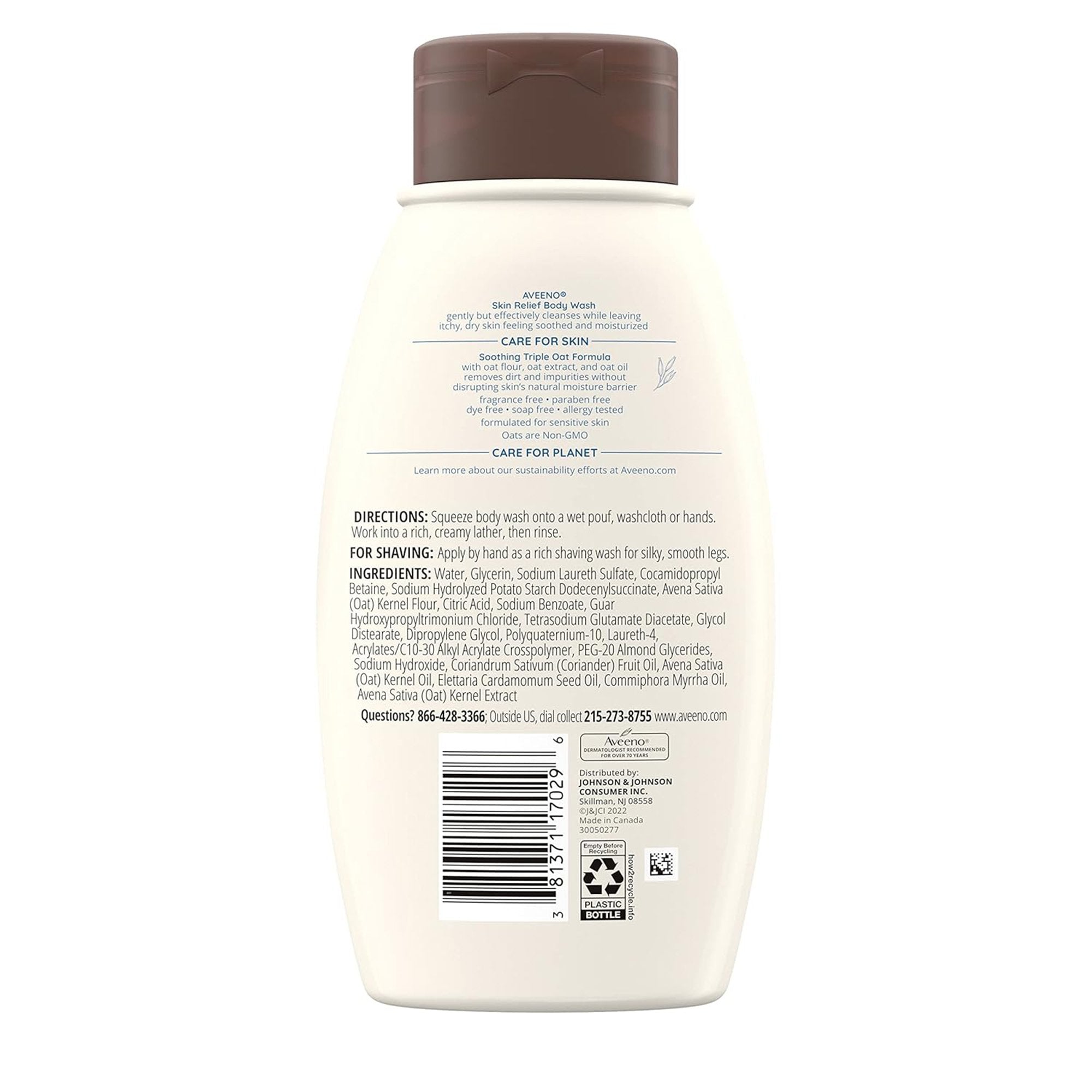 Aveeno® Skin Relief Body Wash, 12 oz. Bottle - Personal Hygiene>Skin Care>Soaps - Kenvue Brands LLC