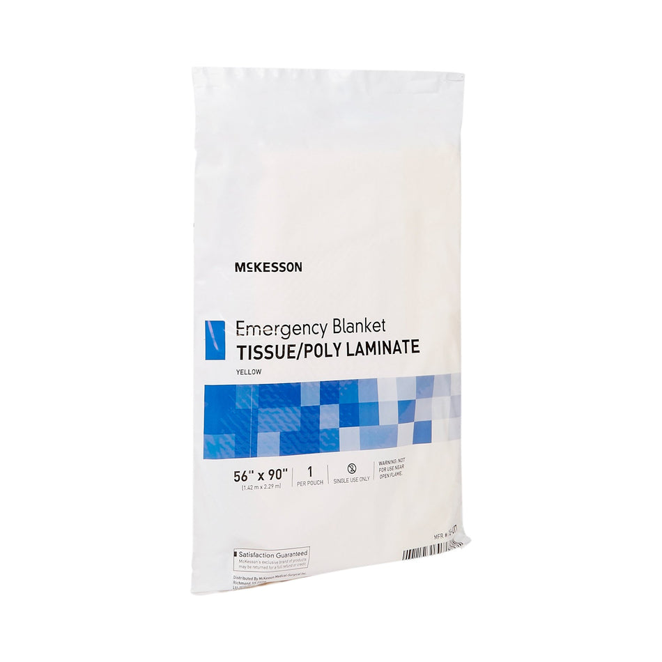 McKesson Rescue Blanket, 56 x 90 Inch-Rescue Blanket McKesson 56 W X 90 L Inch Tissue / Poly Laminate 0.67 lbs.