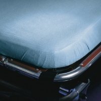 Snug-Fit Fitted Stretcher Sheet, Blue, 30 x 84 Inch-Stretcher Sheet Snug-Fit Fitted 30 X 84 Inch Blue Nonwoven Disposable