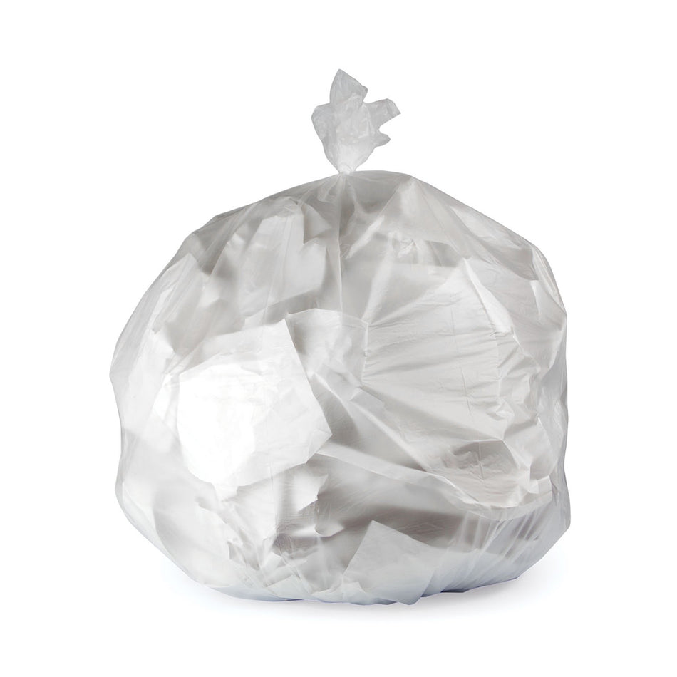 Heritage Standard High Density Trash Bag-Trash Bag Heritage 45 gal. Natural HDPE 17 Mic. 40 X 48 Inch Star Seal Bottom Flat Pack