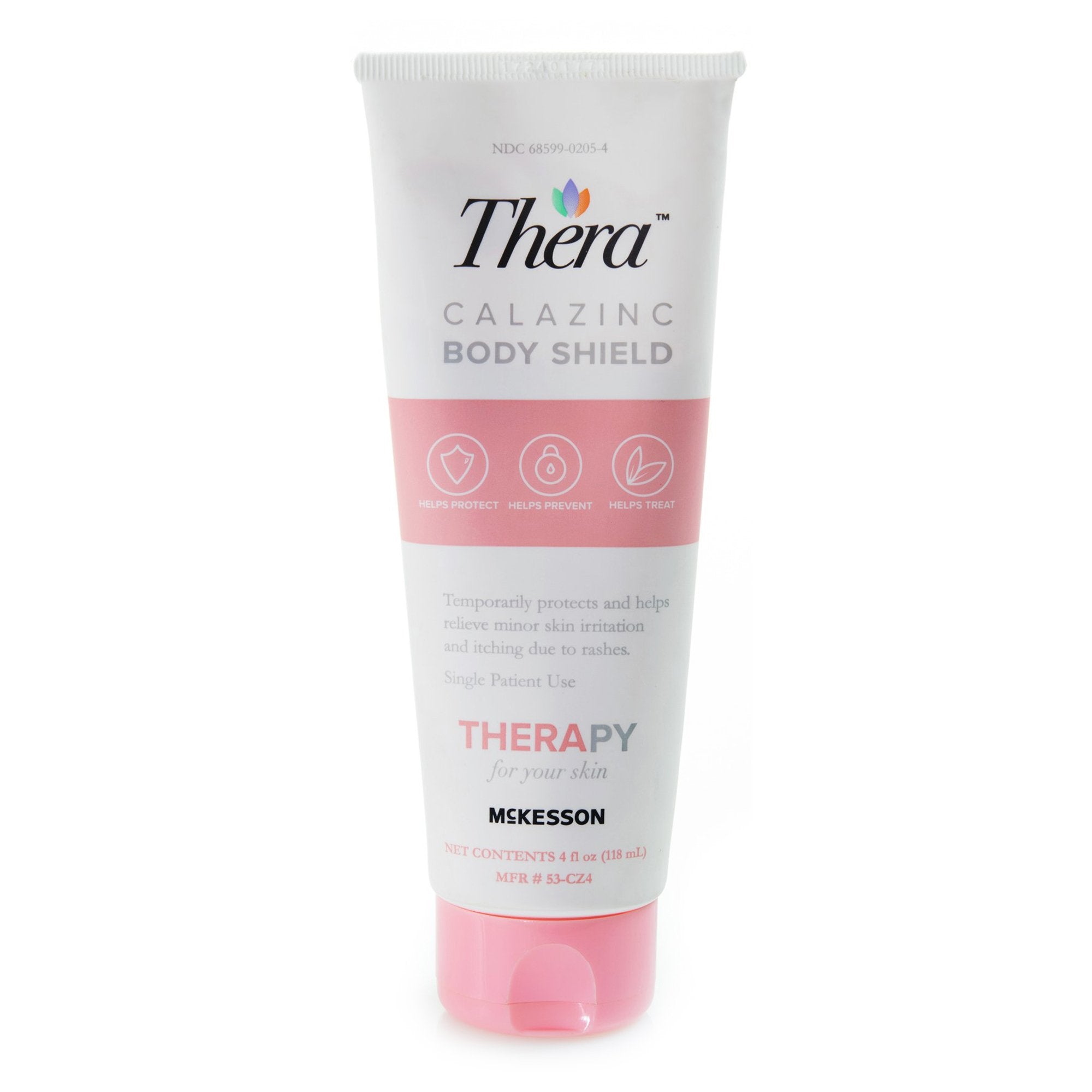 McKesson Thera Calazinc Body Shield, 4-ounce tube-Skin Protectant Thera Calazinc Body Shield 4 oz. Tube Scented Cream