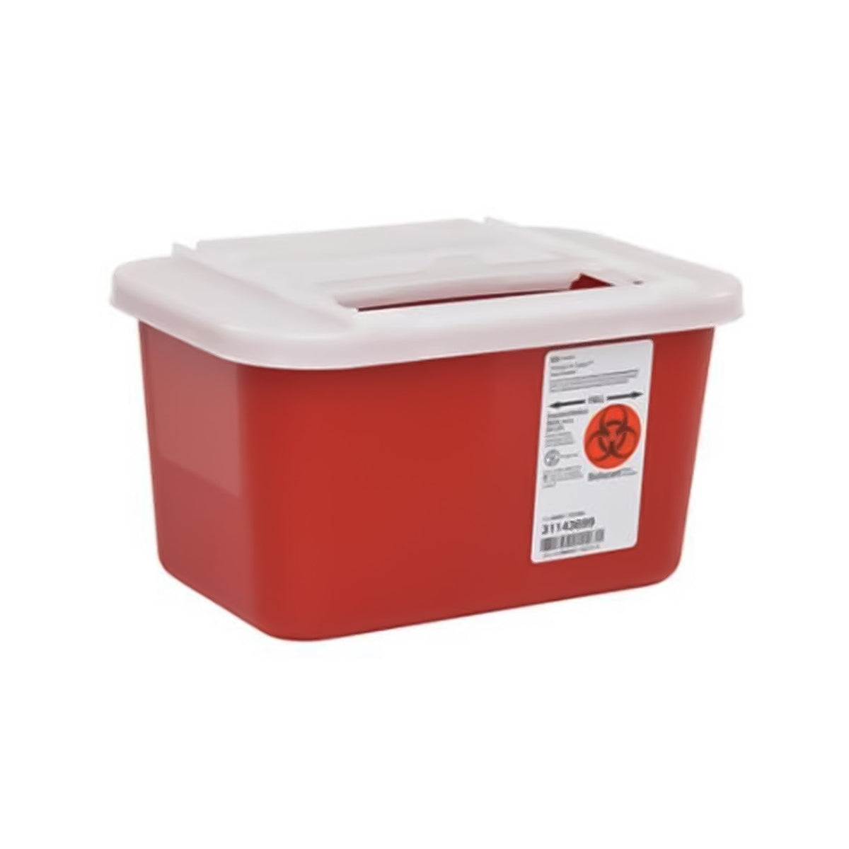 Sharps-A-Gator� Multi-purpose Sharps Container, 1 Gallon, 6� x 7 x 10� Inch-Sharps Container Sharps-A-Gator� Red Base 6-1/4 H X 7 D X 10-1/2 W Inch Horizontal Entry 1 Gallon